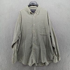Abercrombie & Fitch Shirt‎ Mens Large Green Tartan Plaid Flannel Wool Oversized